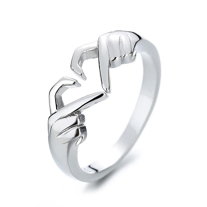 Verstellbarer "Herzfinger" Ring
