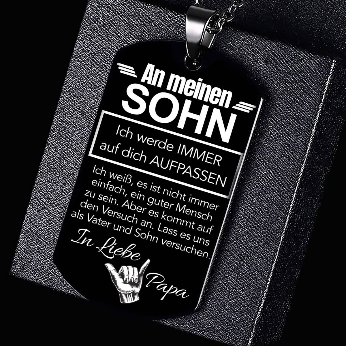 Anhänger - An meinen Sohn von Papa - Aufpassen