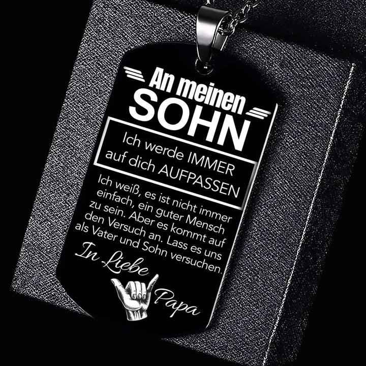 Anhänger - An meinen Sohn von Papa - Aufpassen