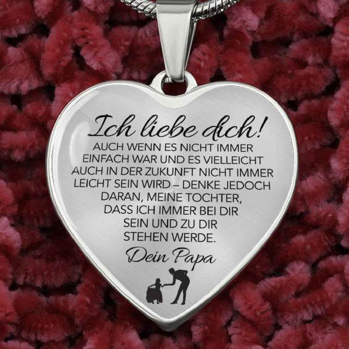 Herz-Halskette - An meine Tochter - Ich liebe Dich