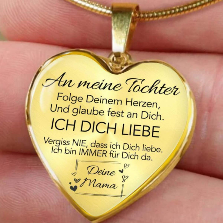 Herz-Halskette - An meine Tochter von Mama - Glaube an Dich