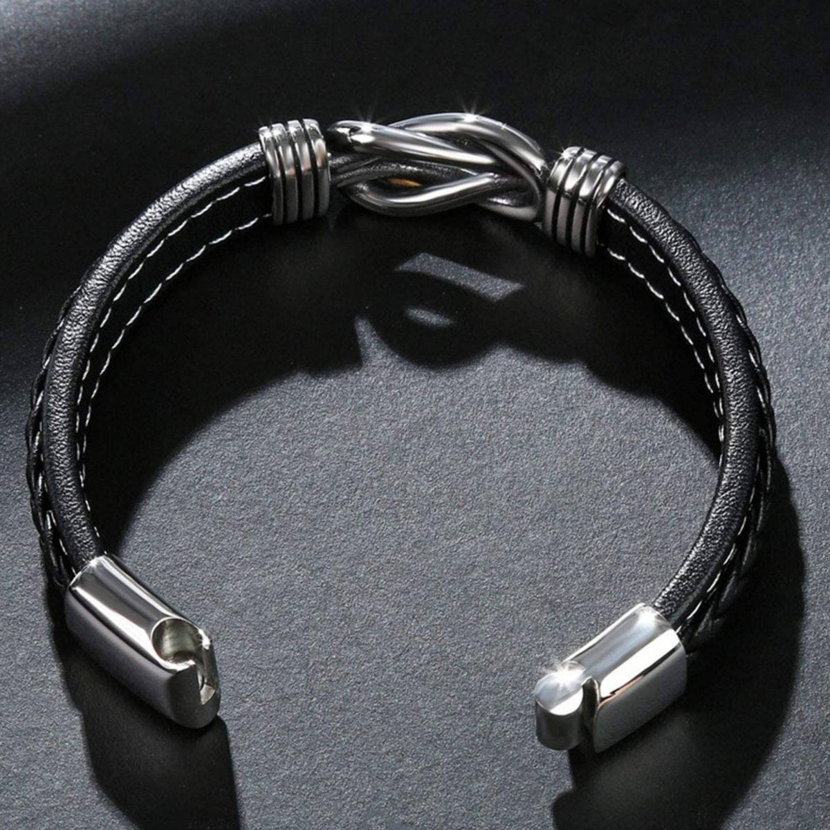 Oma und Enkel Für Immer Miteinander Verbunden - Geflochtenes Lederarmband