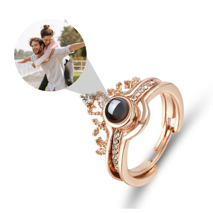Personalisierter Foto Kronen Ring