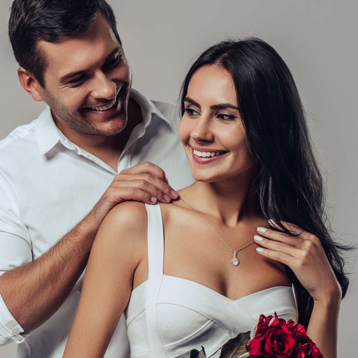 Weißgold Ausführung Halskette - An meine Frau - In Liebe, dein Mann