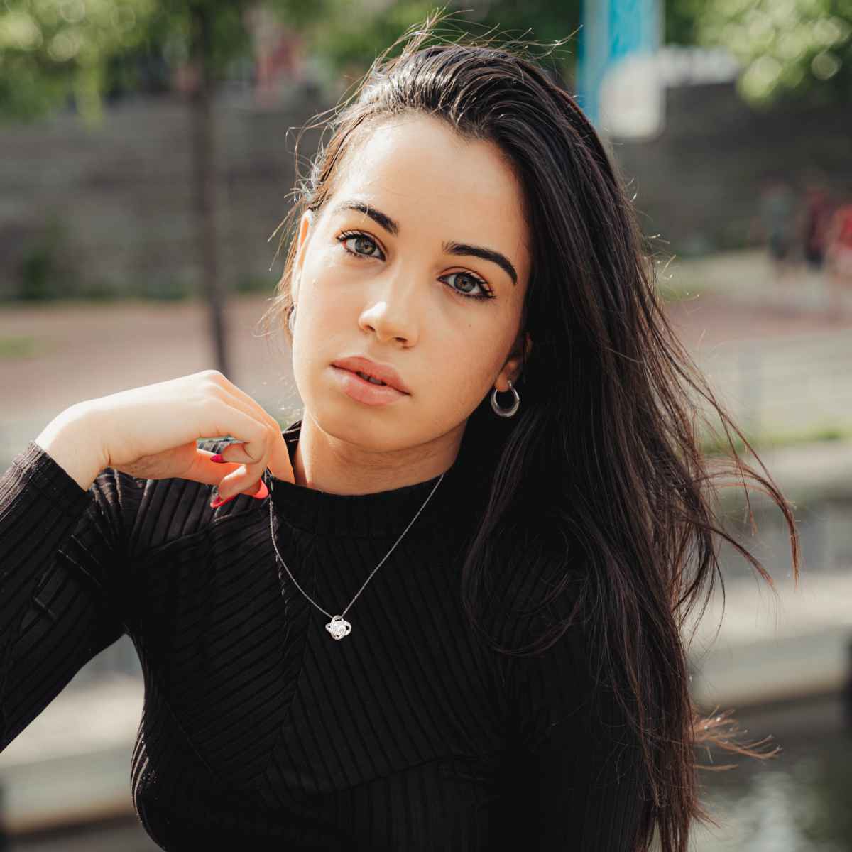 14k Weißgold Ausführung Halskette - An meine Tochter von Papa - Löwe