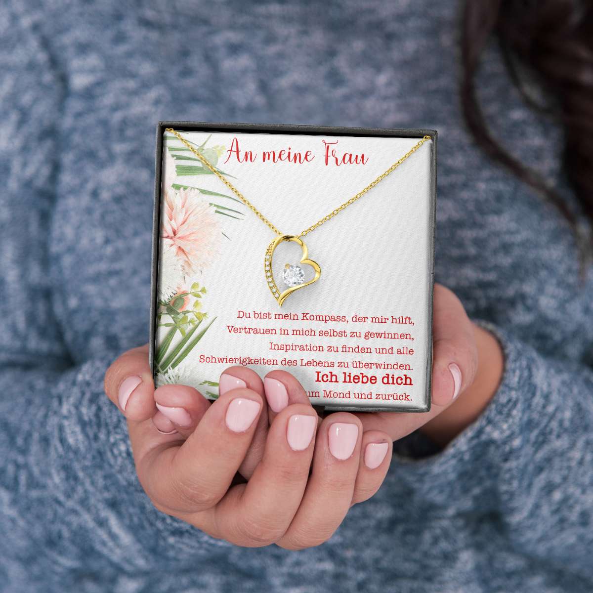 Weißgold Ausführung Halskette - An meine liebe Frau