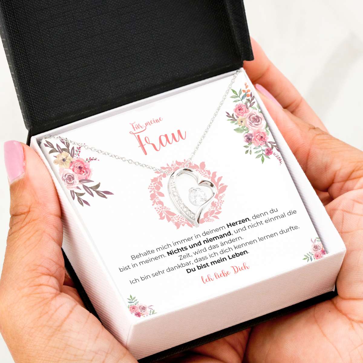 Weißgold Ausführung Halskette Spezial - An meine Frau