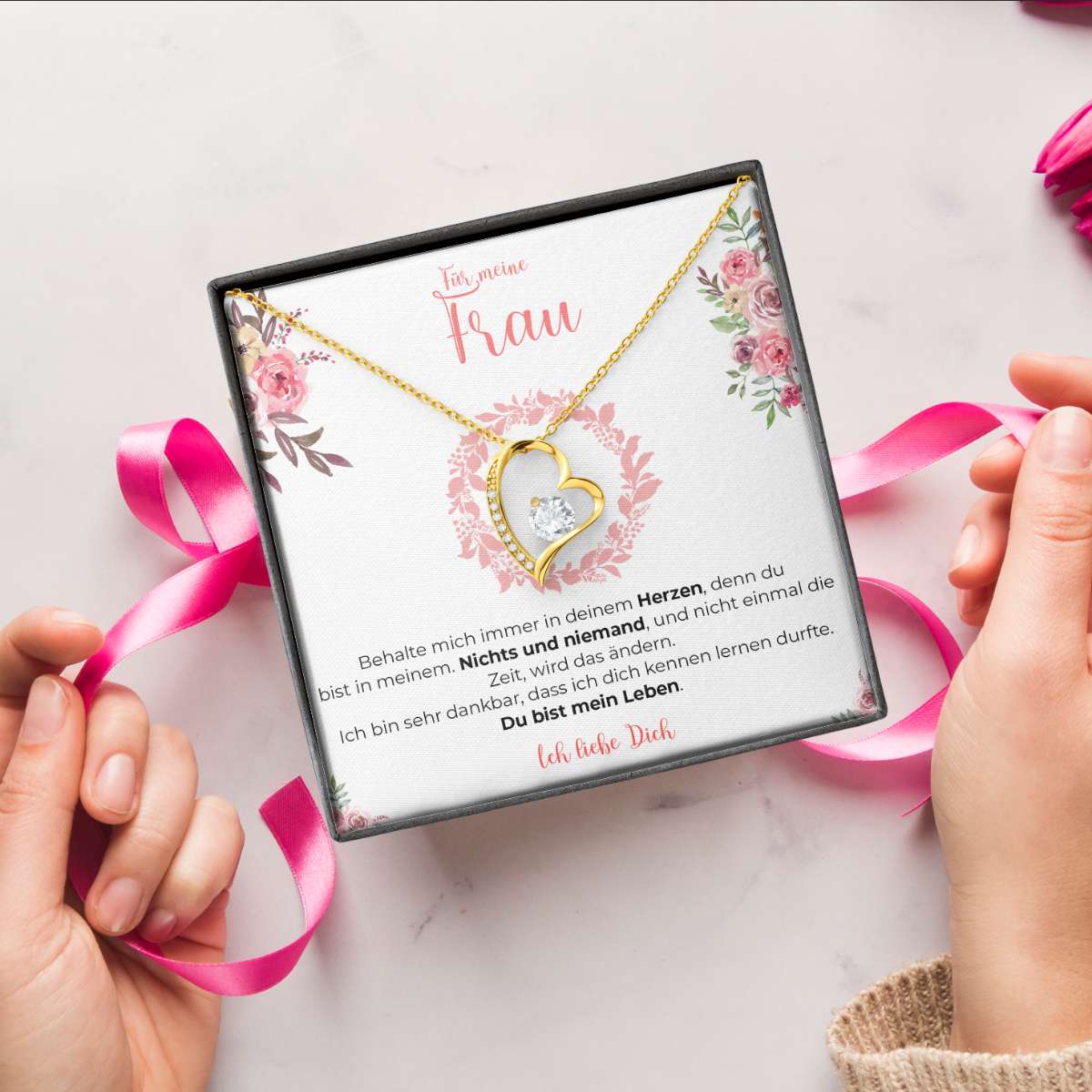 Weißgold Ausführung Halskette Spezial - An meine Frau
