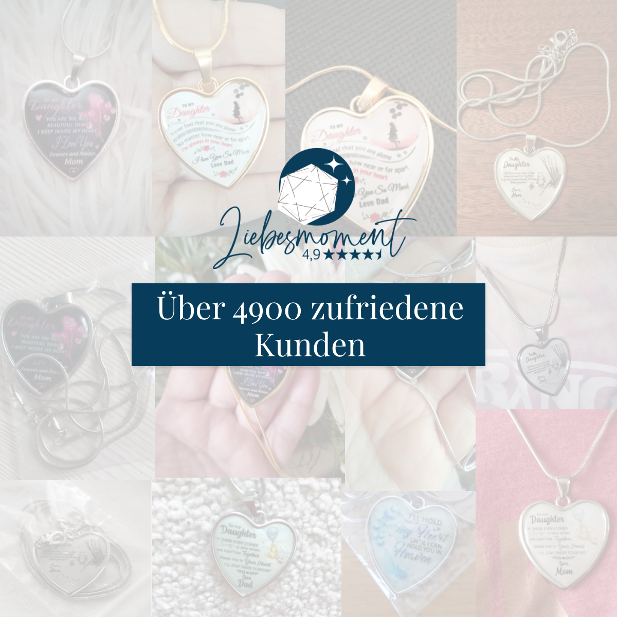 Herz-Halskette - An meine Tochter von Mama - Liebe