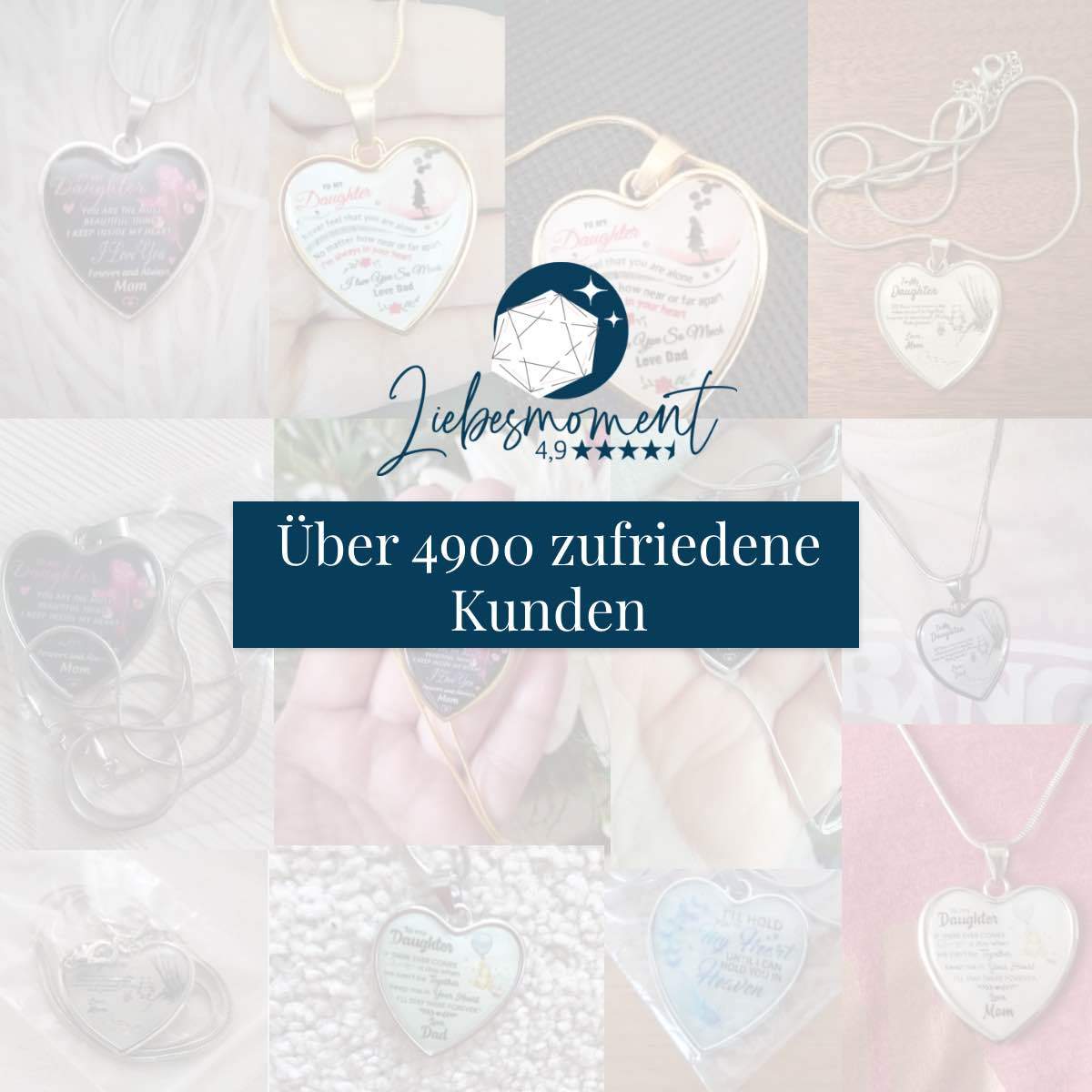 Herz-Halskette - An meine Tochter von Mama - Immer am Herzen