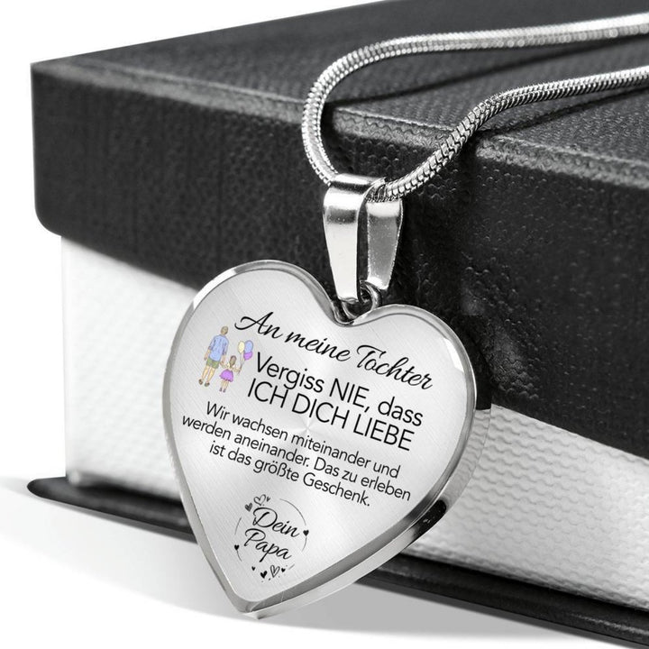 Herz-Halskette - An meine Tochter von Papa - Geschenk