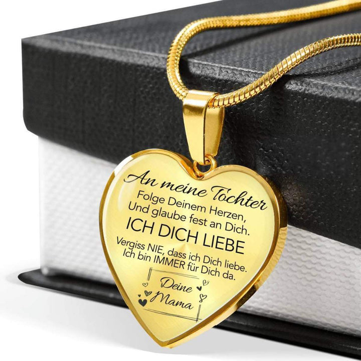 Herz-Halskette - An meine Tochter von Mama - Glaube an Dich