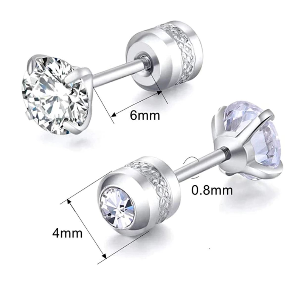 Elegante 925 Sterling Silber Cubic Ohrringe