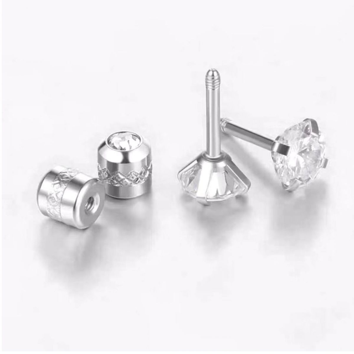 Elegante 925 Sterling Silber Cubic Ohrringe