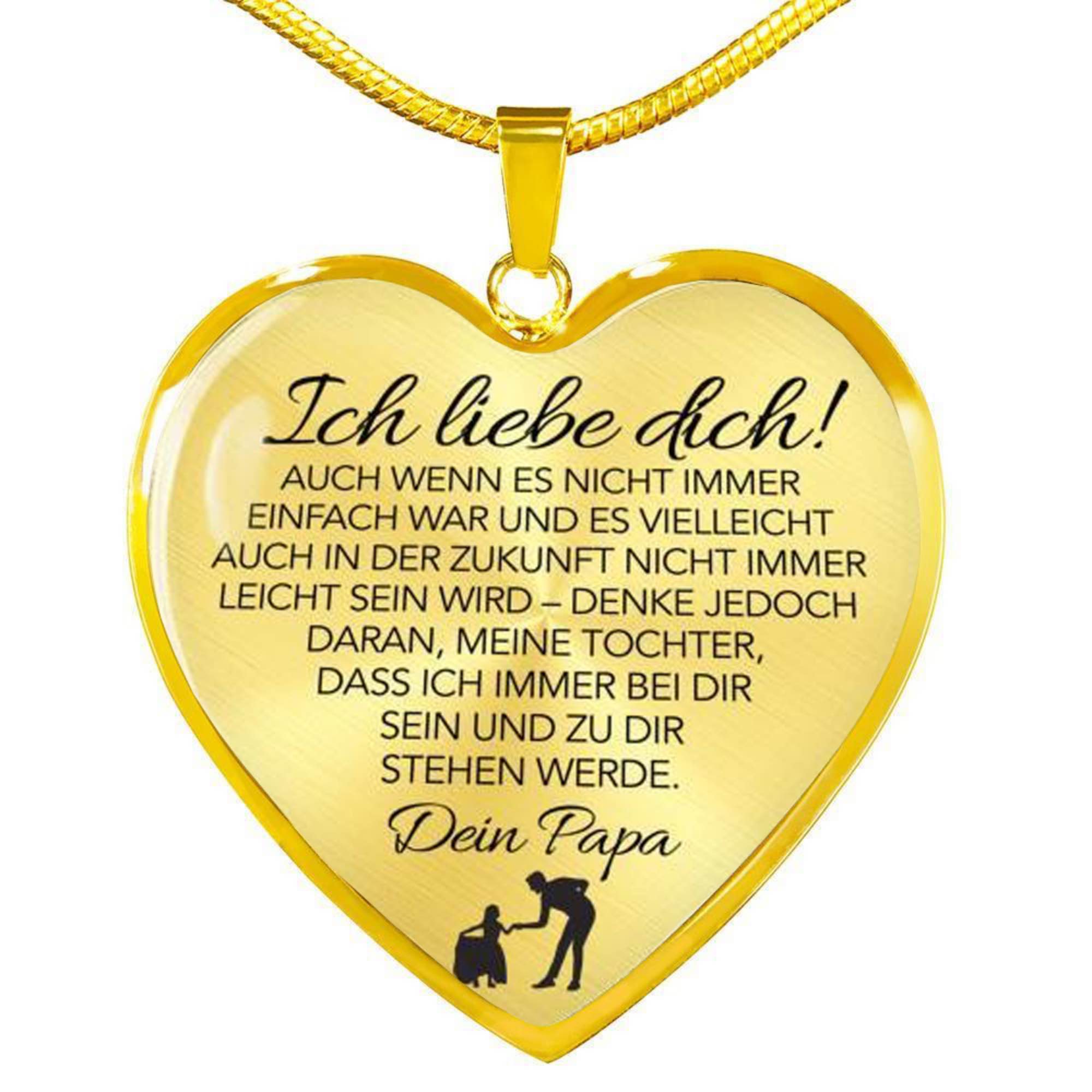 Herz-Halskette - An meine Tochter - Ich liebe Dich