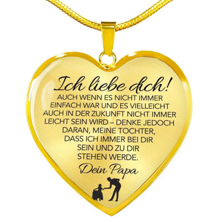 Herz-Halskette - An meine Tochter - Ich liebe Dich