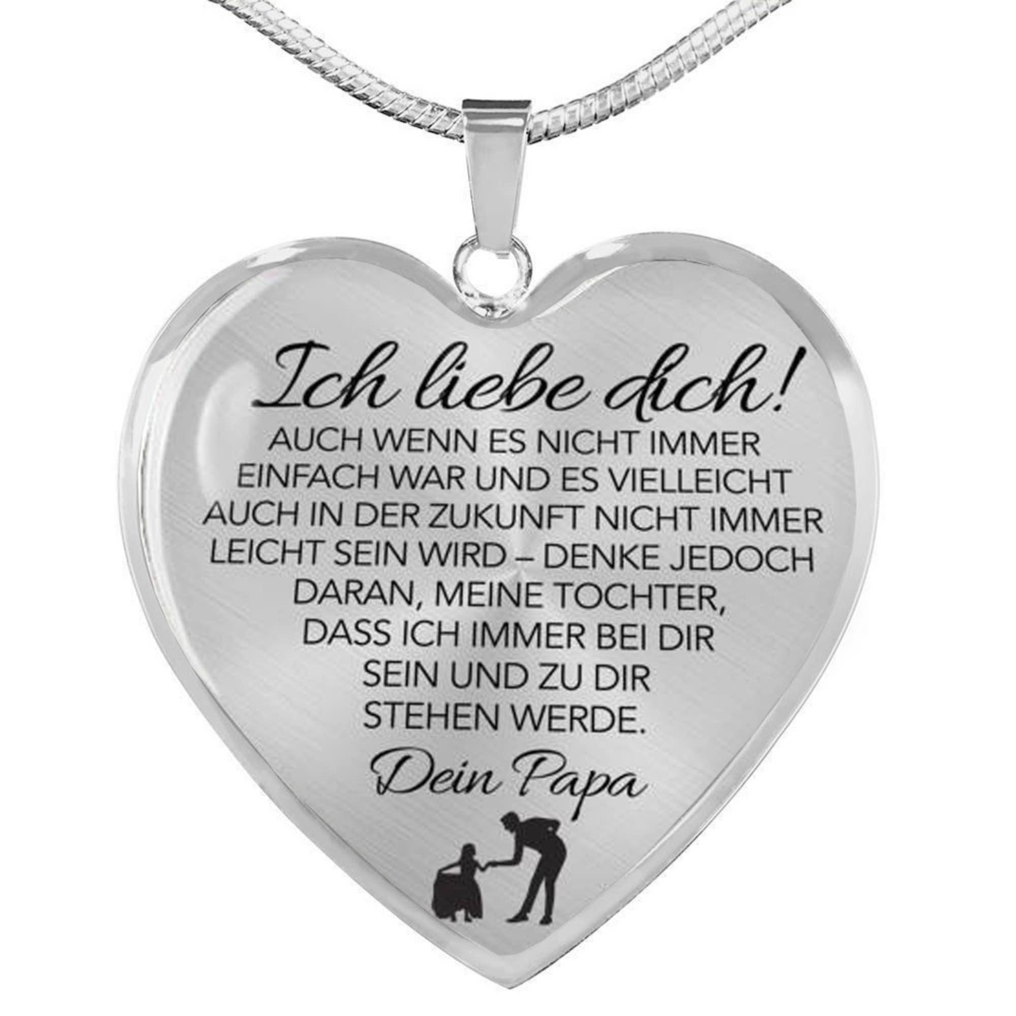 Herz-Halskette - An meine Tochter - Ich liebe Dich