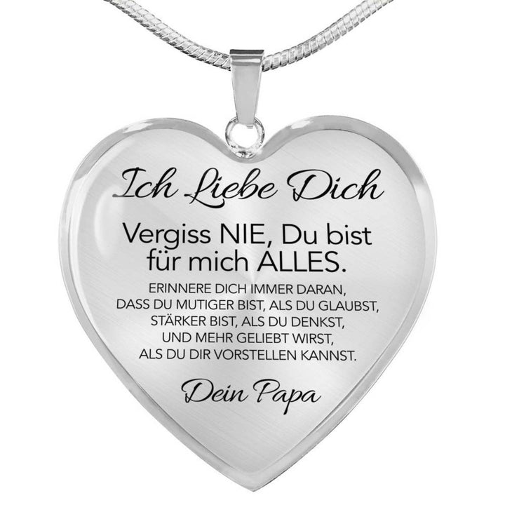 Herz-Halskette - Ich liebe Dich von Papa