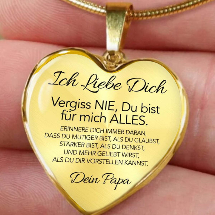 Herz-Halskette - Ich liebe Dich von Papa