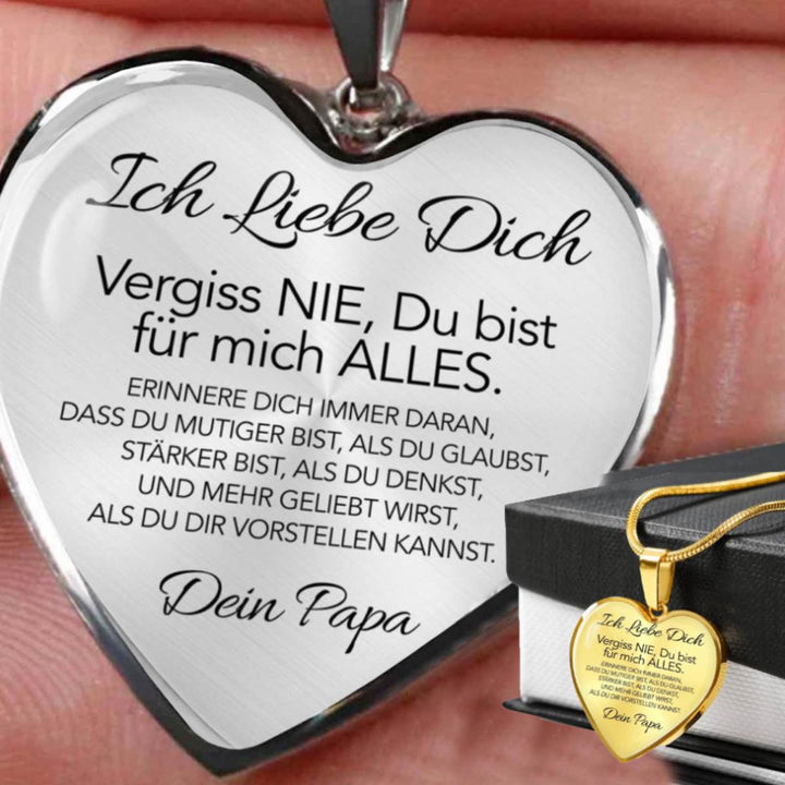 Herz-Halskette - Ich liebe Dich von Papa