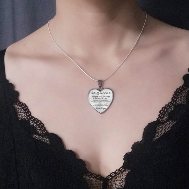 Herz-Halskette - Ich liebe Dich von Papa