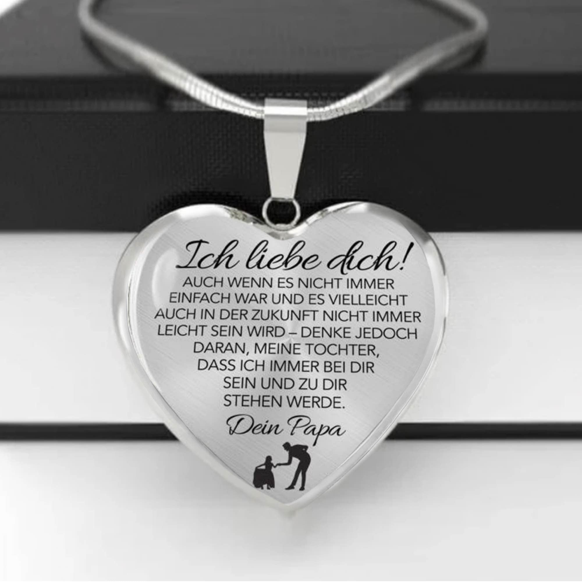 Herz-Halskette - An meine Tochter - Ich liebe Dich