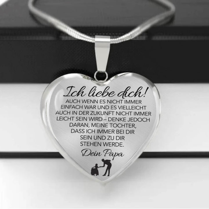 Herz-Halskette - An meine Tochter - Ich liebe Dich
