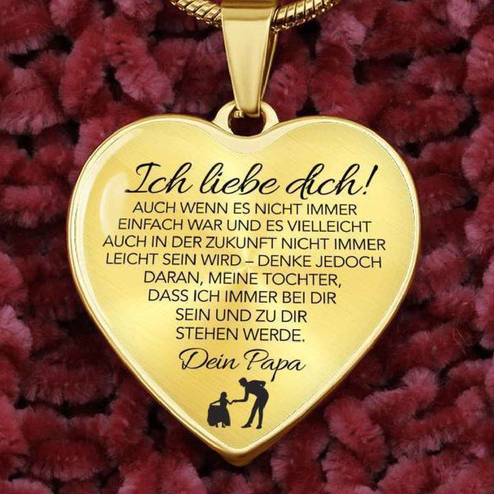 Herz-Halskette - An meine Tochter - Ich liebe Dich