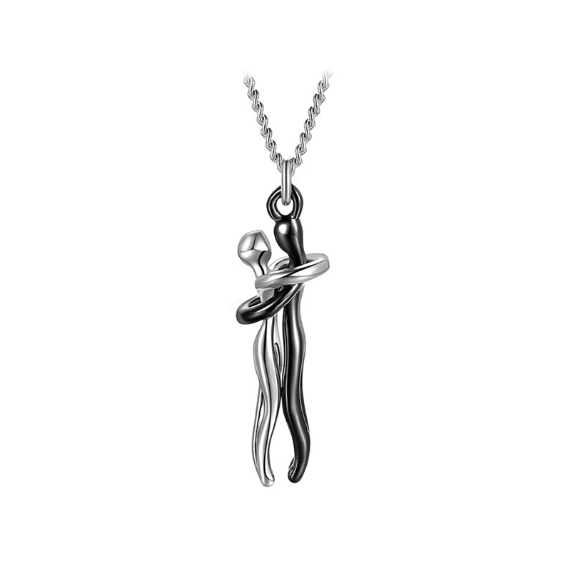 S925 Sterling Silber - Umarmungs-Halskette
