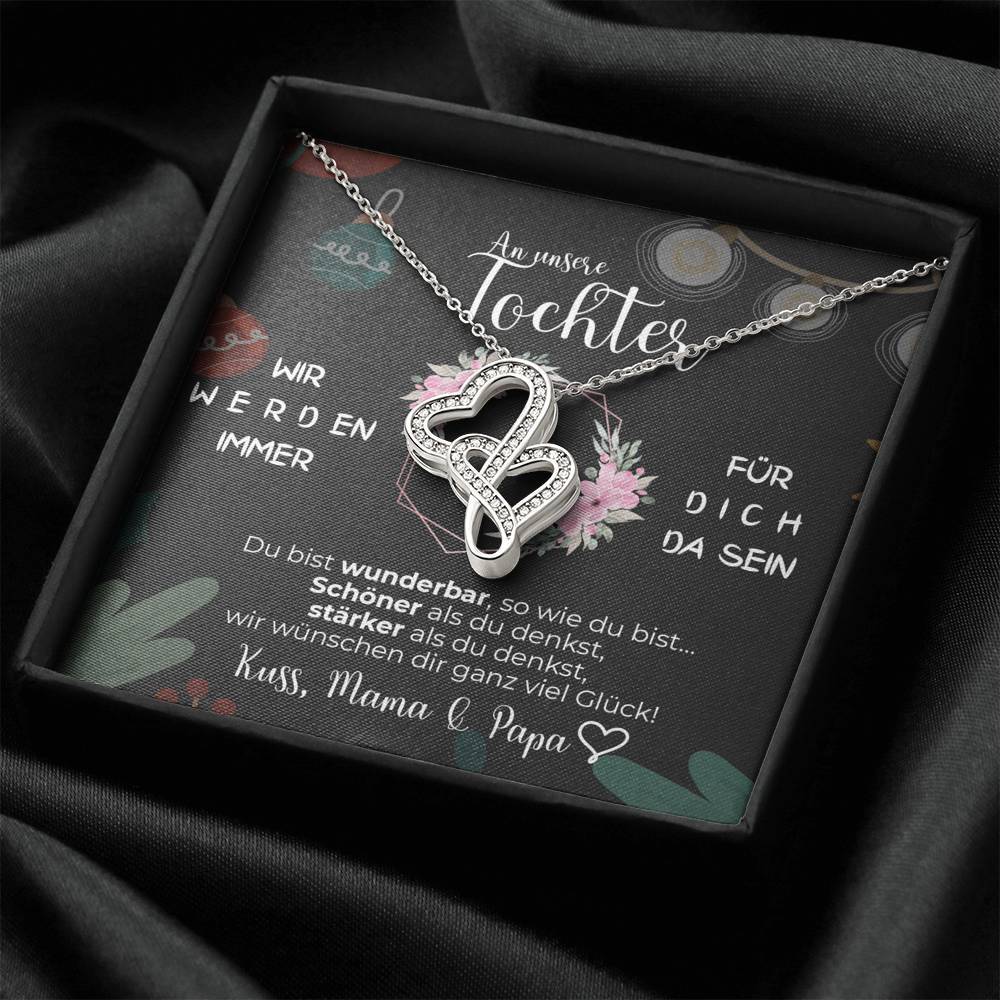 Herzen-Halskette - An meine Tochter von Mama - Weihnachtsgeschenk