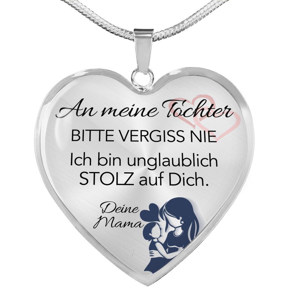 Herz-Halskette - An meine Tochter von Mama - Stolz
