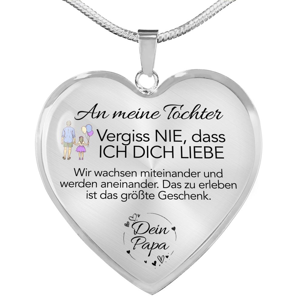 Herz-Halskette - An meine Tochter von Papa - Geschenk