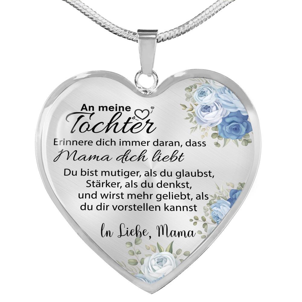Herz-Halskette - An meine Tochter von Mama - Mutig