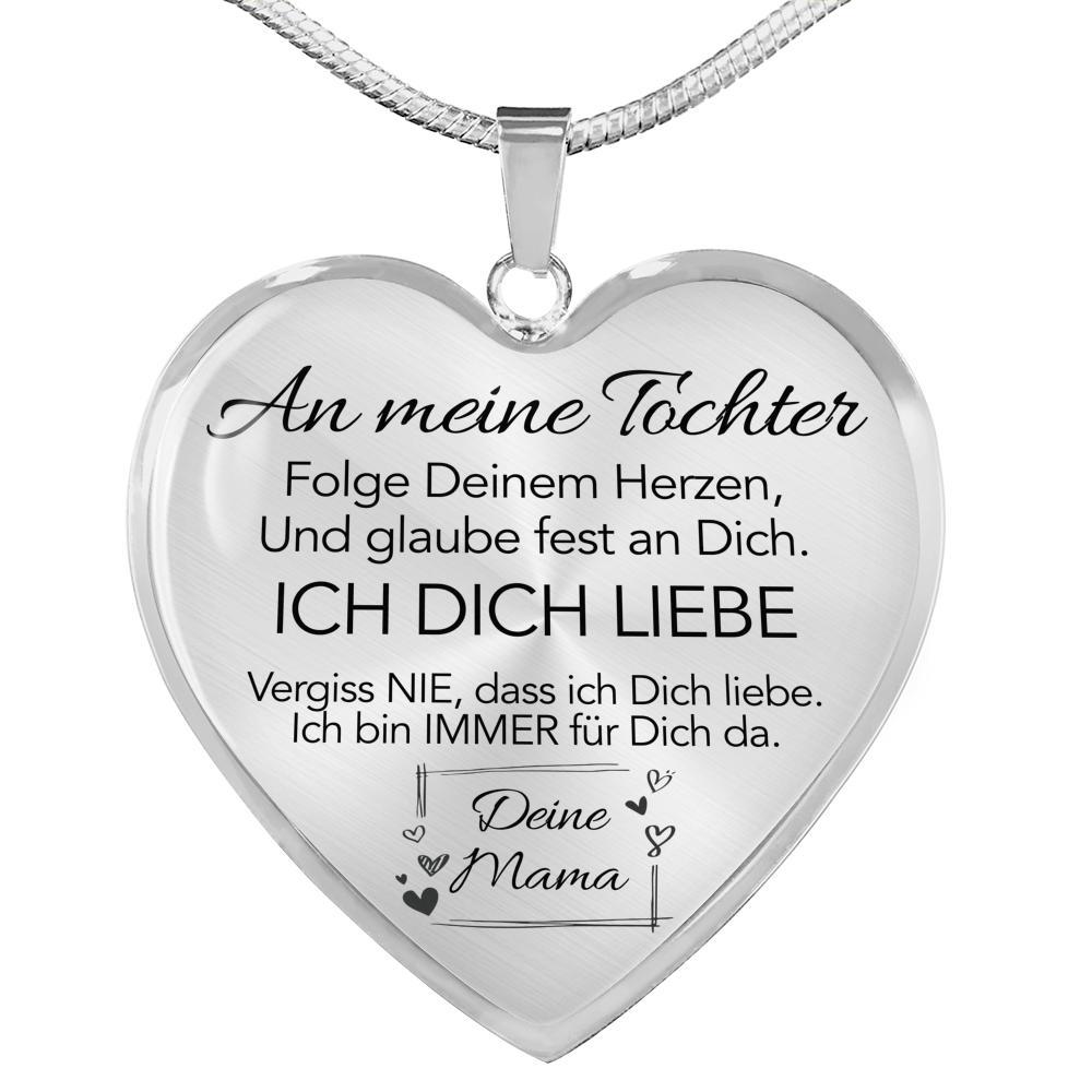 Herz-Halskette - An meine Tochter von Mama - Glaube an Dich