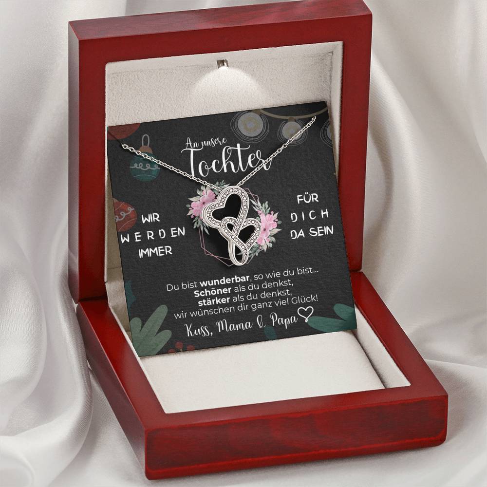 Herzen-Halskette - An meine Tochter von Mama - Weihnachtsgeschenk