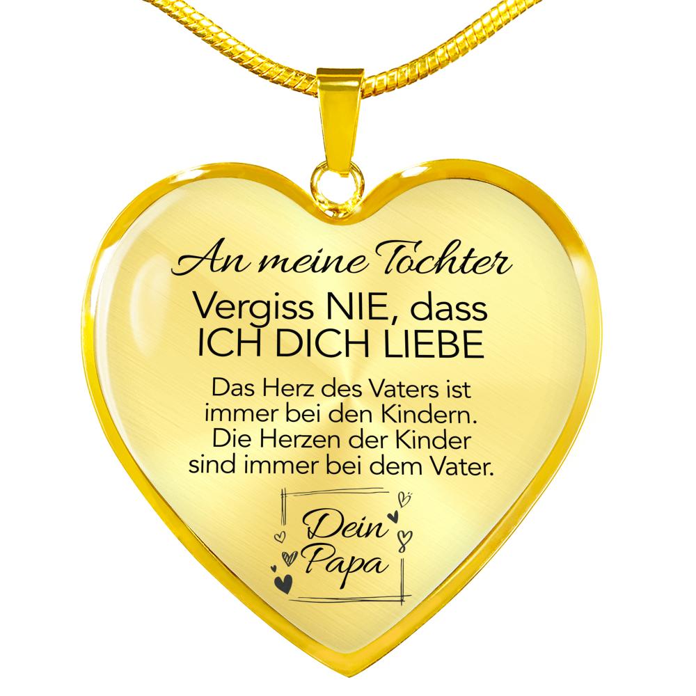 Herz-Halskette - An meine Tochter von Papa - Herzen