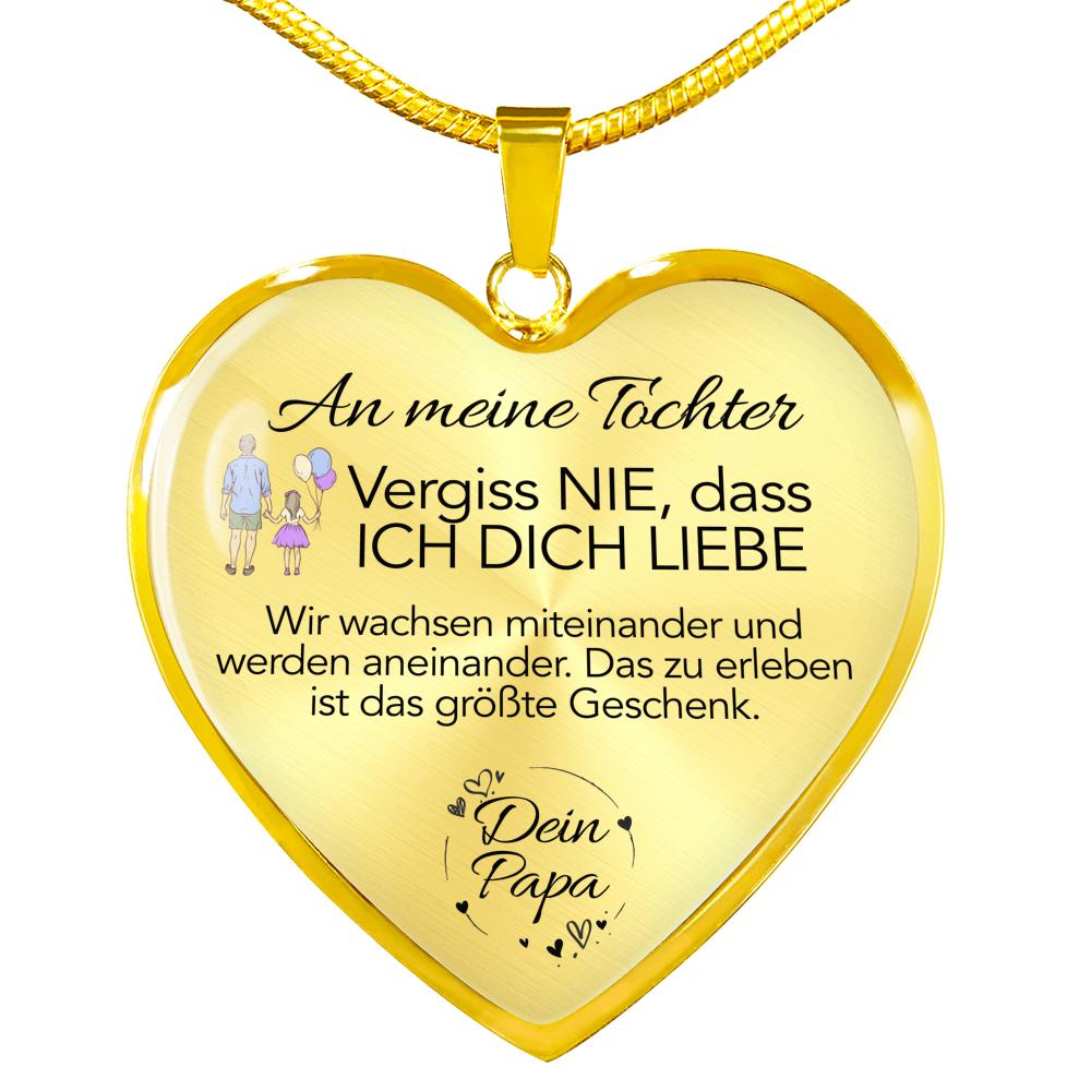 Herz-Halskette - An meine Tochter von Papa - Geschenk