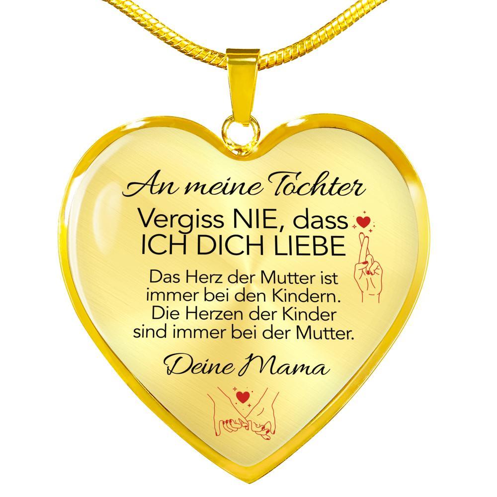 Herz-Halskette - An meine Tochter von Mama - Immer am Herzen