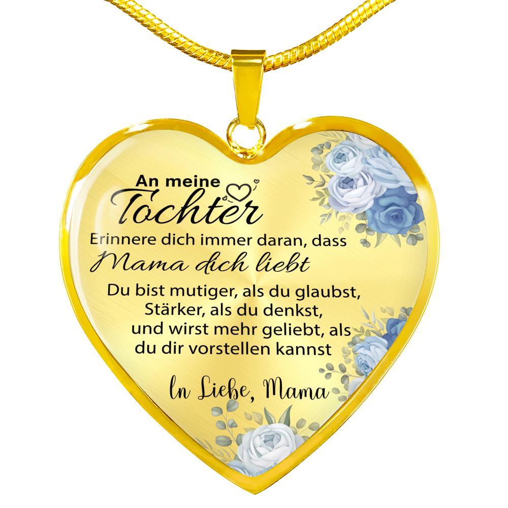 Herz-Halskette - An meine Tochter von Mama - Mutig