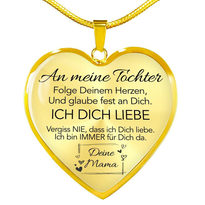 Herz-Halskette - An meine Tochter von Mama - Glaube an Dich