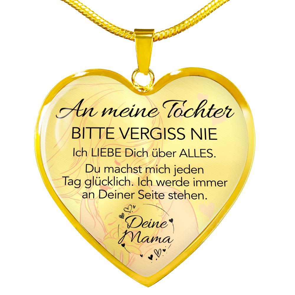 Herz-Halskette - An meine Tochter von Mama - Glück