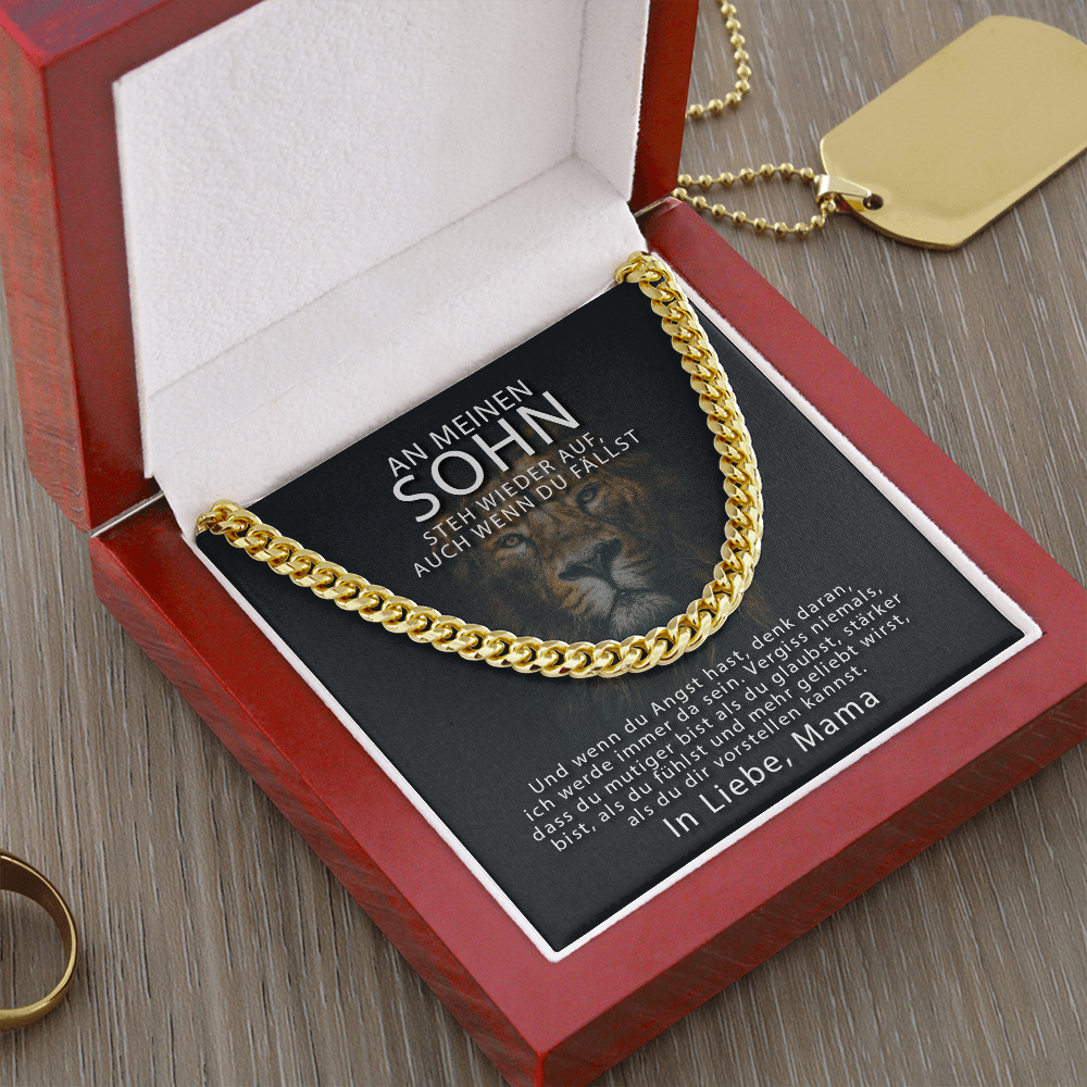 Cuban Link Kette - An meinen Sohn von Mama