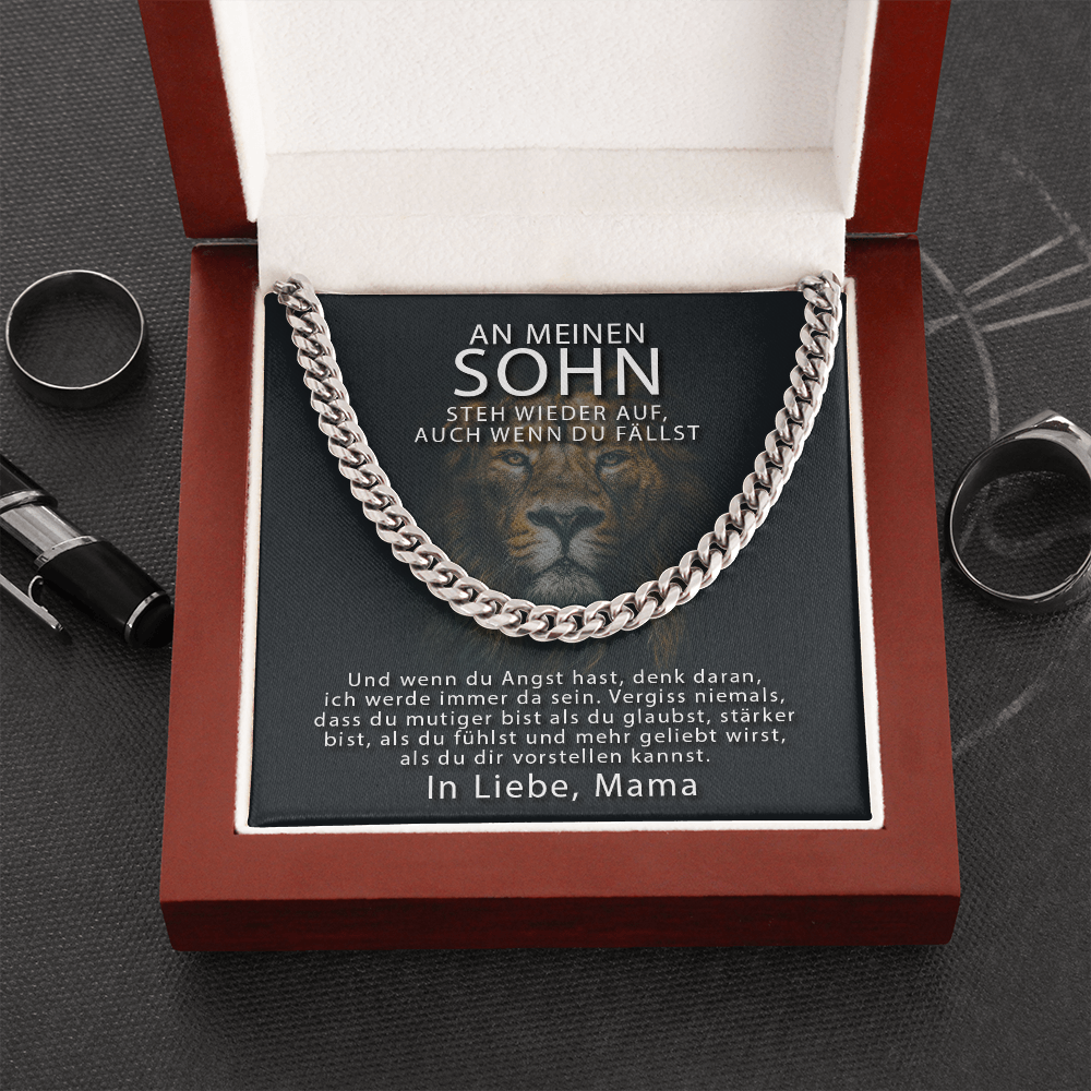 Cuban Link Kette - An meinen Sohn von Mama