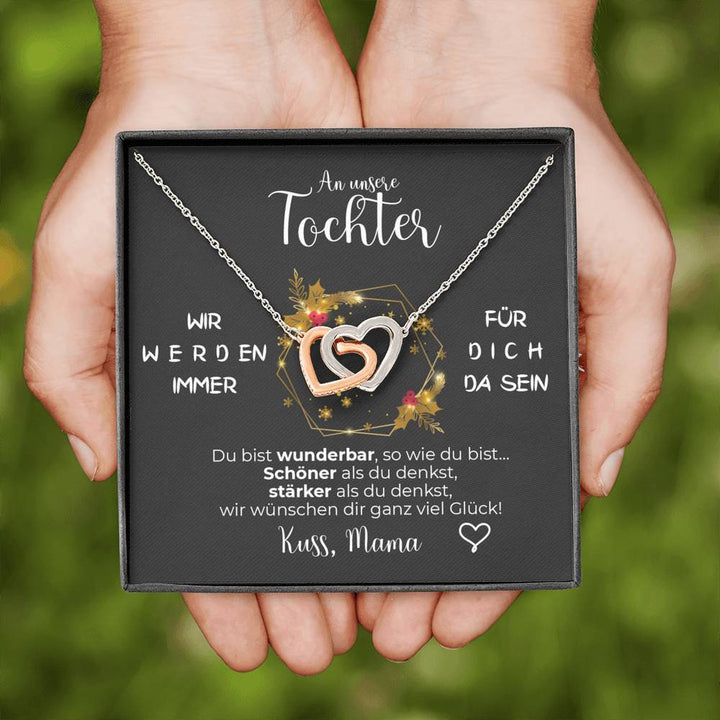 Silber Ausführung Halskette - An meine Tochter von Mama - Weihnachtsgeschenk