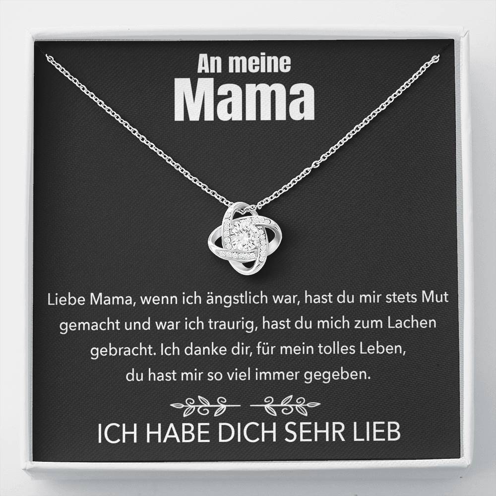 14k Weißgold Ausführung Halskette - An meine Mama