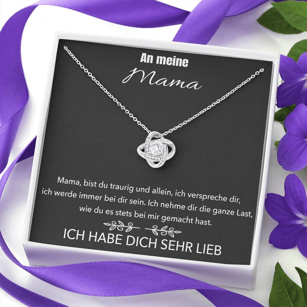 14k Weißgold Ausführung Halskette - An meine Mama mit Liebe