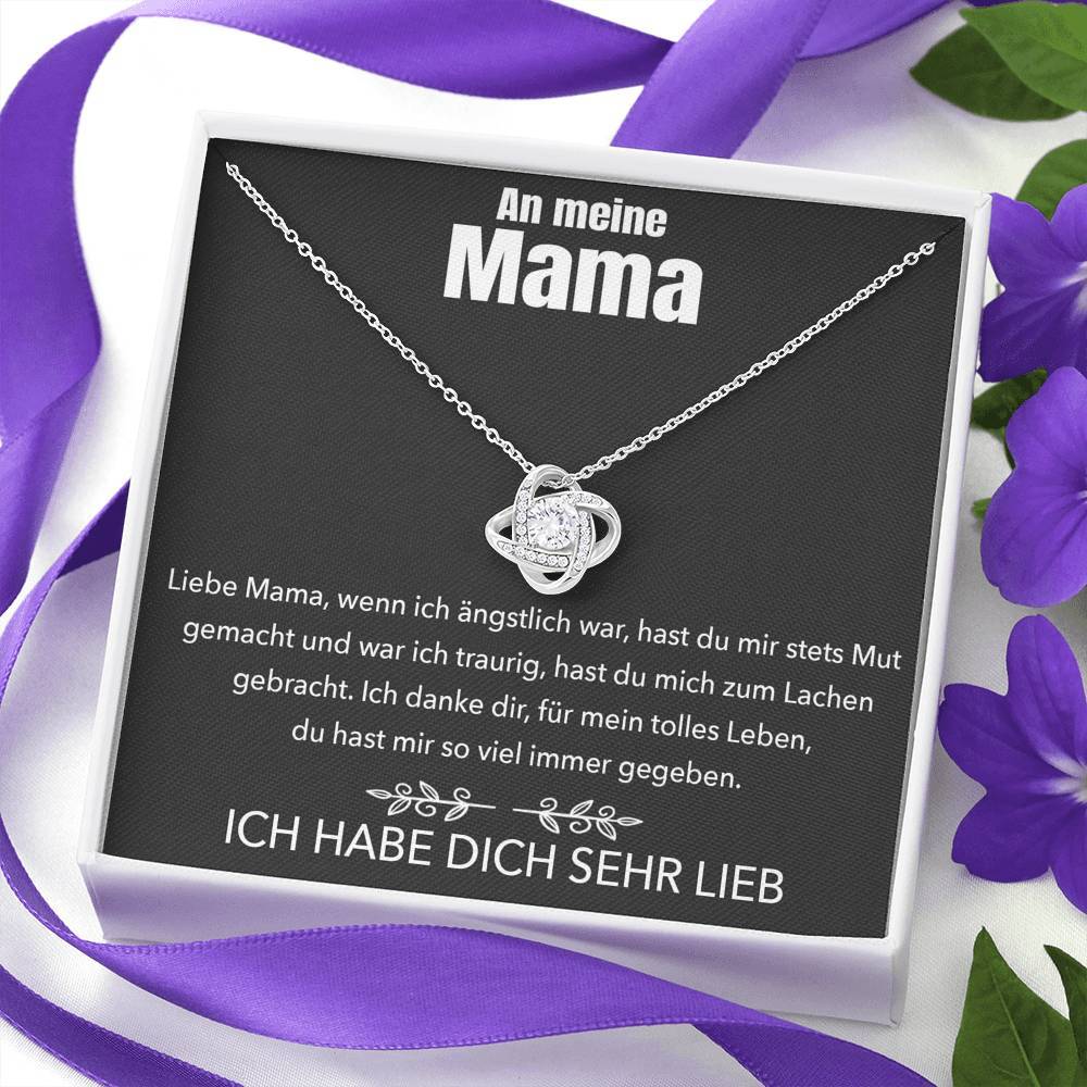 14k Weißgold Ausführung Halskette - An meine Mama