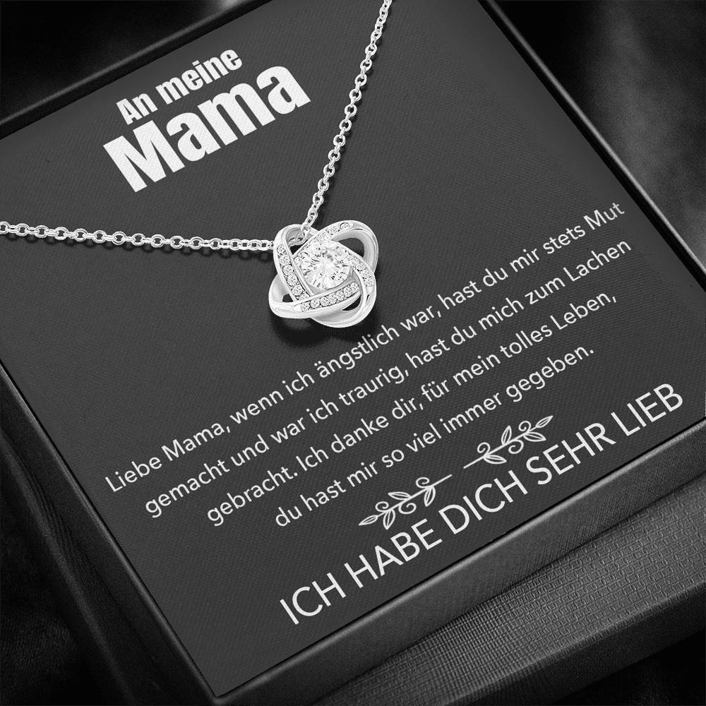 14k Weißgold Ausführung Halskette - An meine Mama