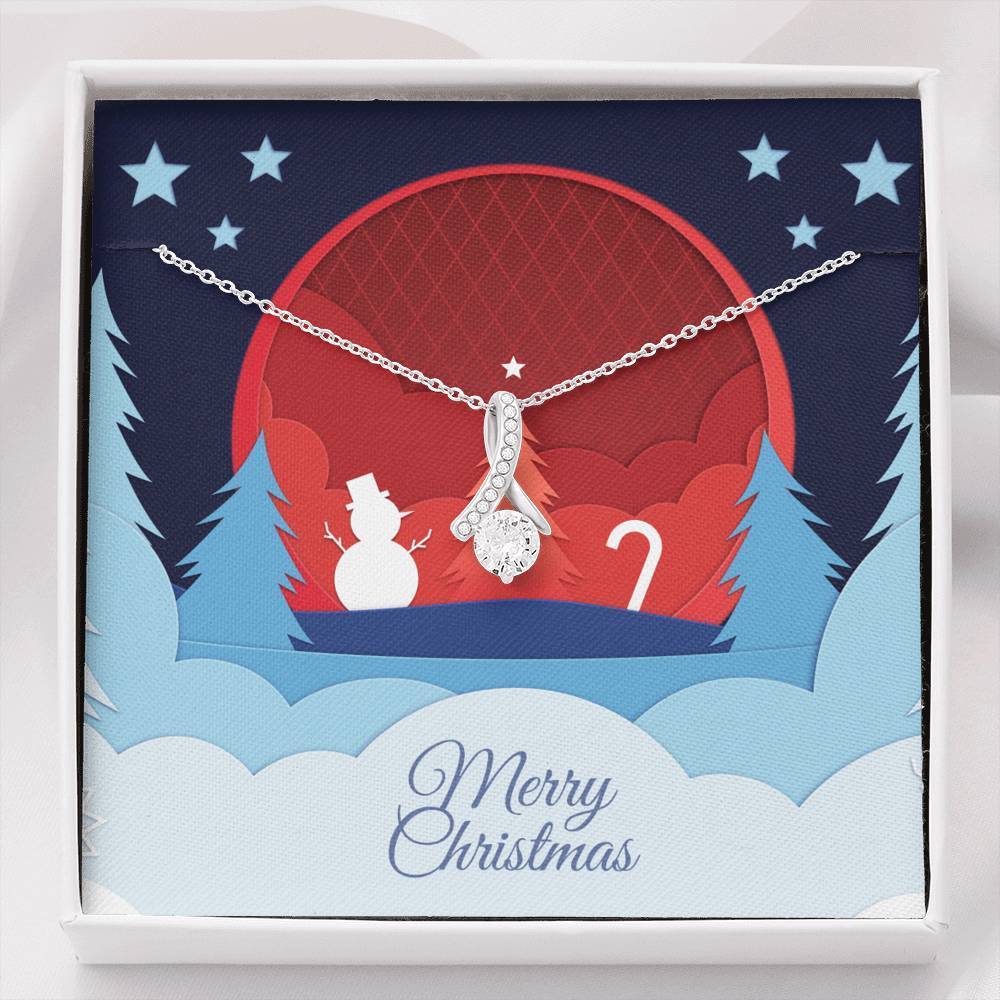 Weißgold Ausführung Halskette - Merry Christmas