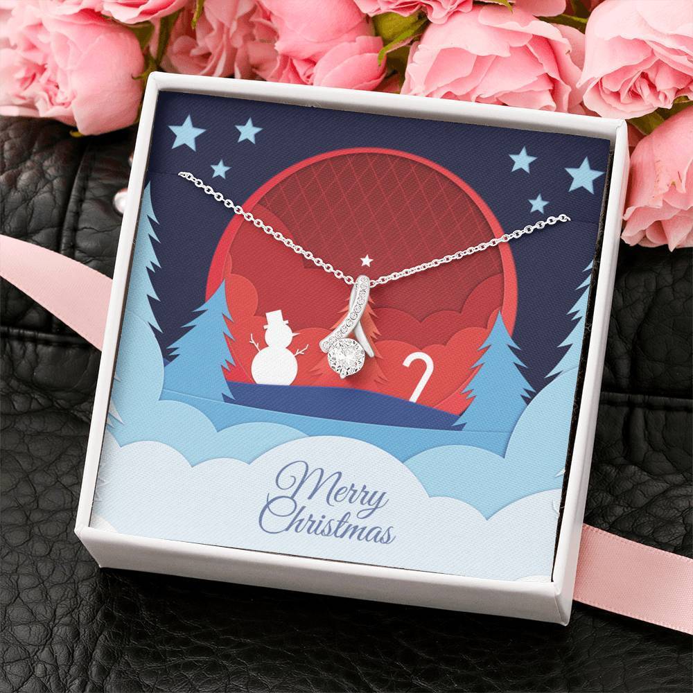 Weißgold Ausführung Halskette - Merry Christmas